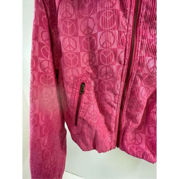 Urban Outfitters NWOT Femme Peace Sign Embossed Jacket Size S - Picture 4 of 11